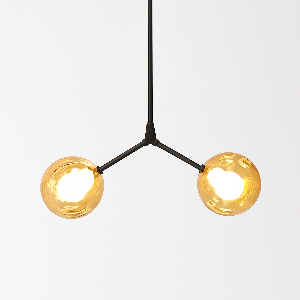 lustre nordique led créatif avec abat-jour multicolore en verre