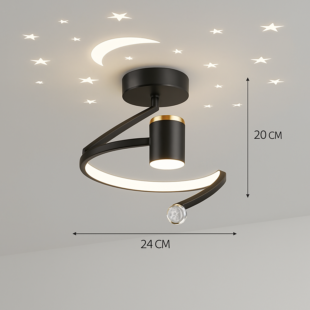lustre nordique led créatif projection étoile ciel acrylique