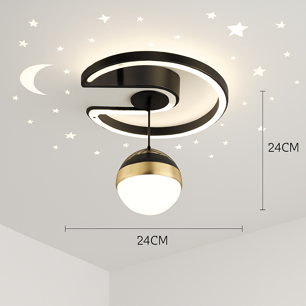 lustre nordique led créatif projection étoile ciel acrylique