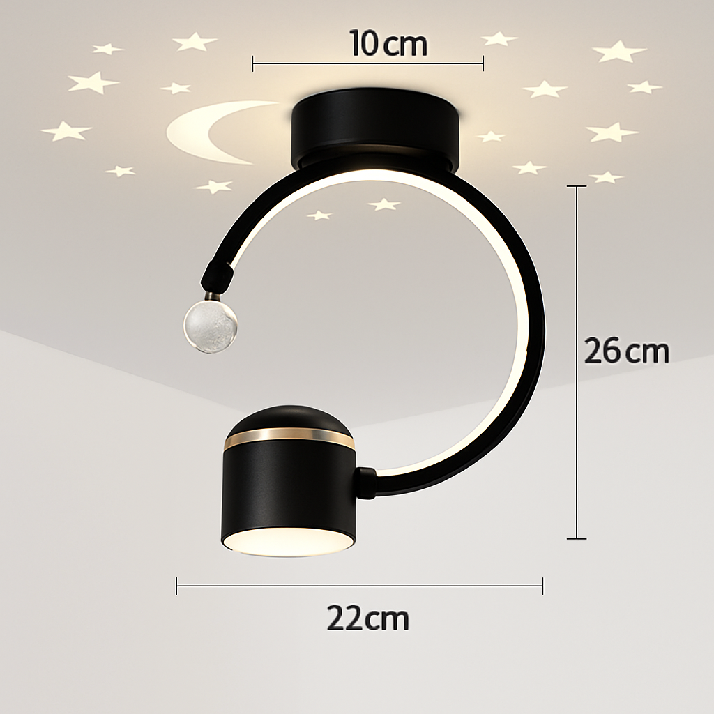 lustre nordique led créatif projection étoile ciel acrylique