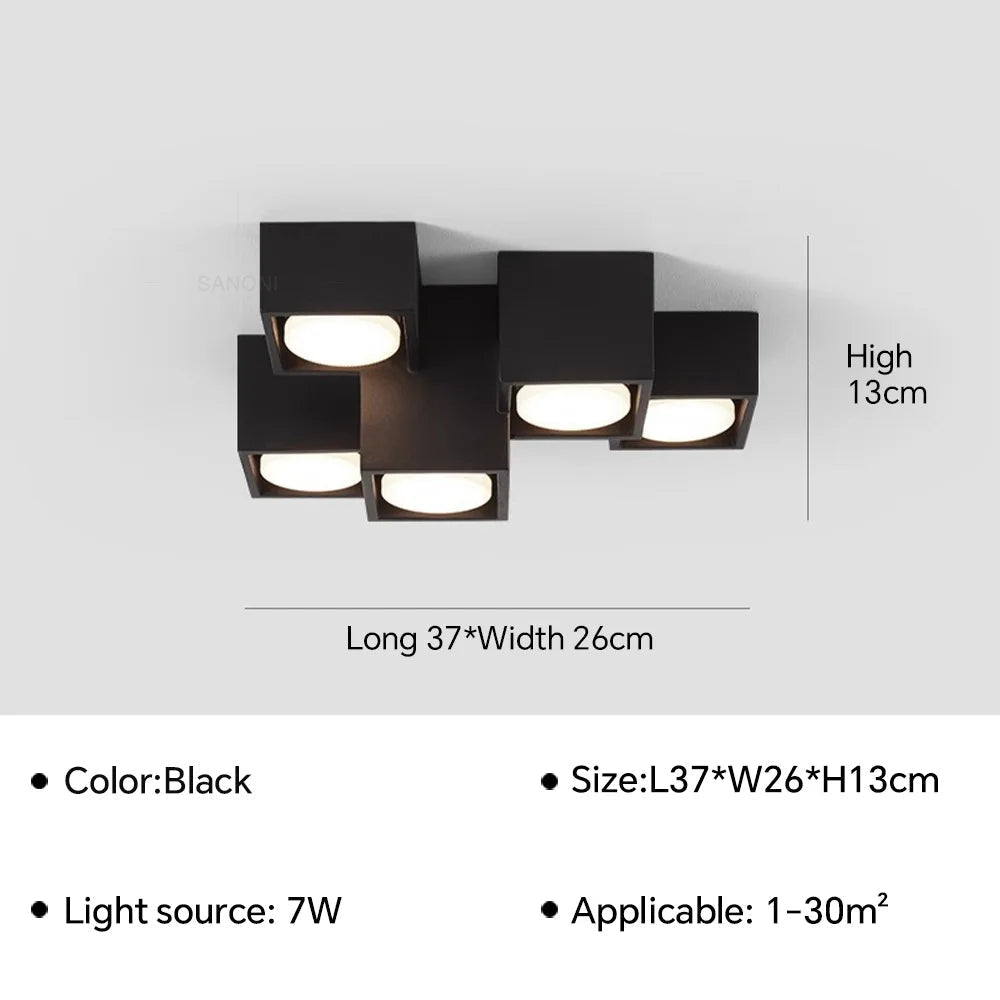 lustre nordique led cylindre projecteur pour décoration intérieure