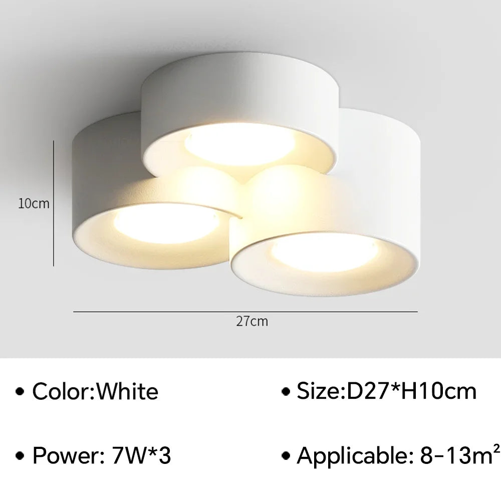 lustre nordique led cylindre projecteur pour décoration intérieure