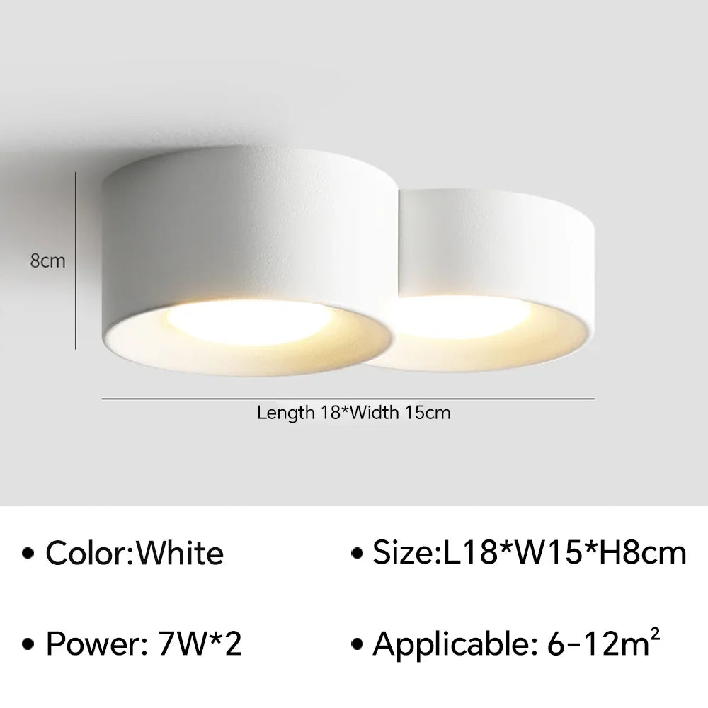 lustre nordique led cylindre projecteur pour décoration intérieure