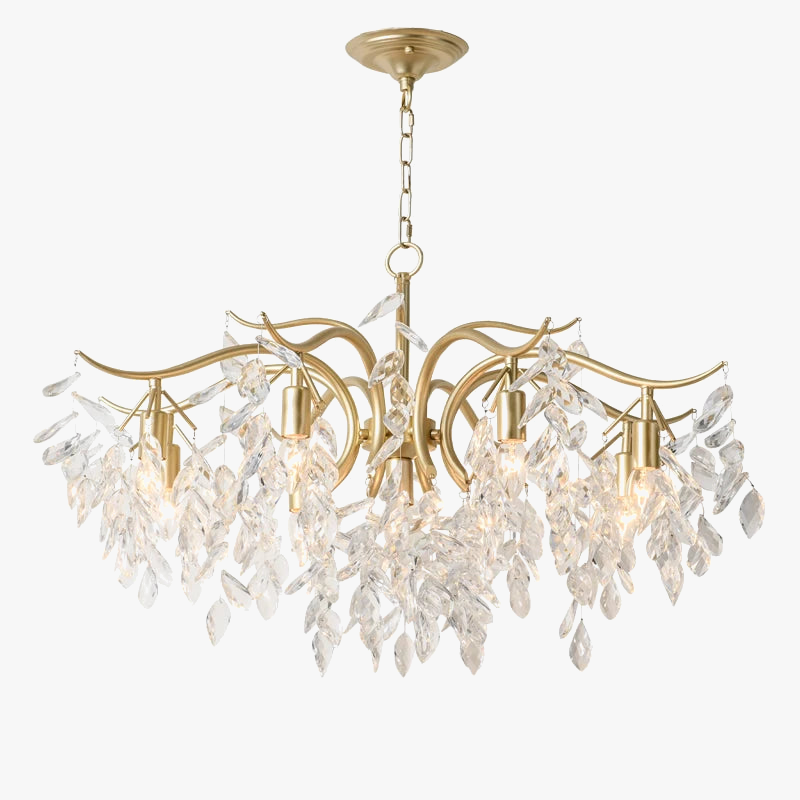 lustre nordique led en cristal de luxe décoration
