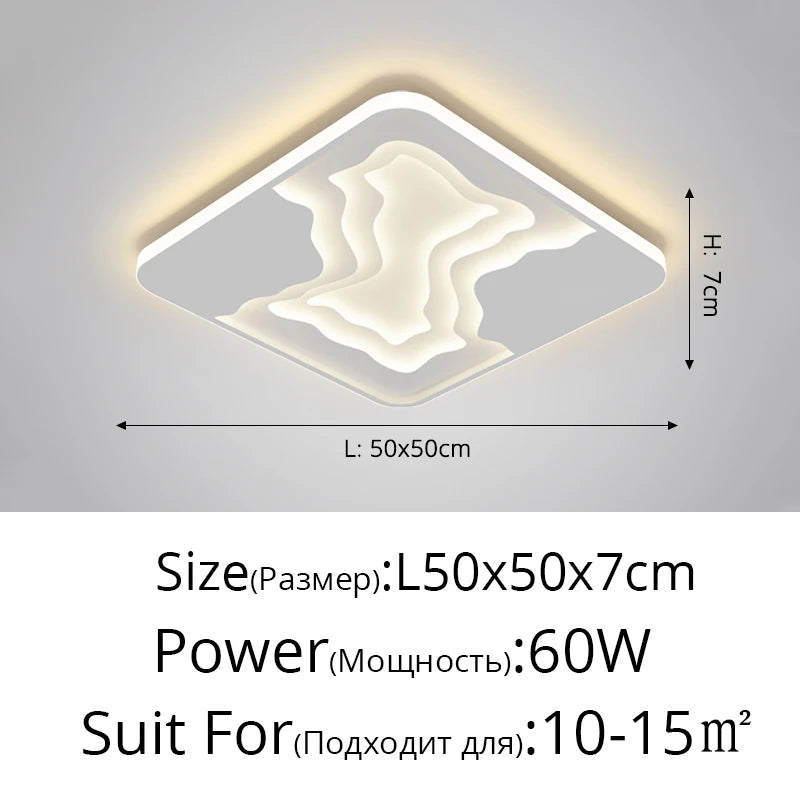 lustre nordique led ultra-mince au grain moderne atmosphérique