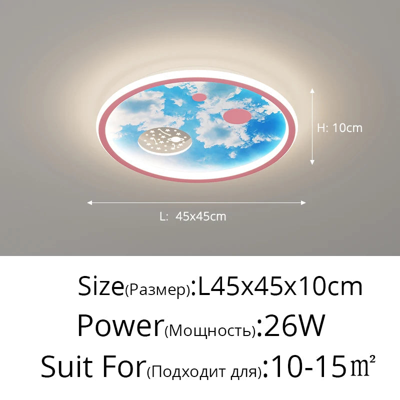 lustre nordique lumineux pour enfants style dessin animé