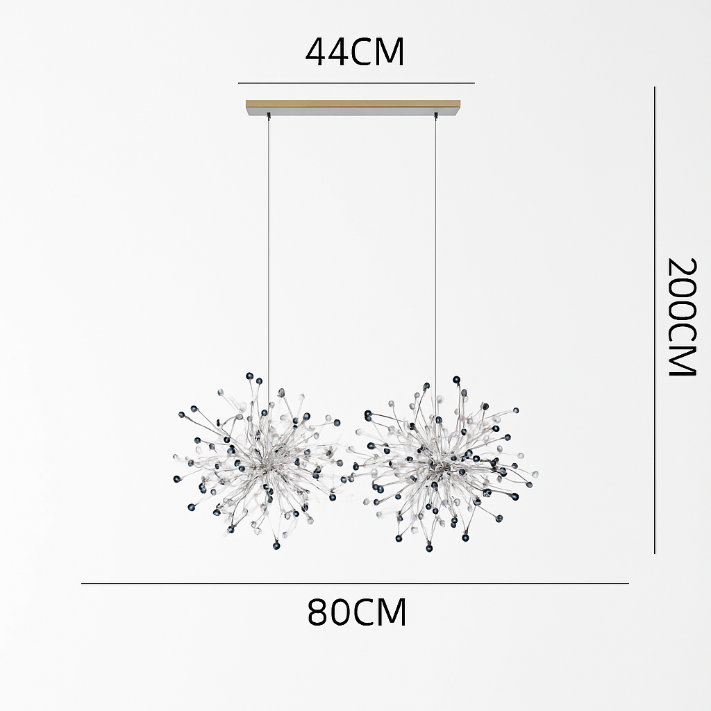 lustre nordique moderne avec lumières led pour décoration intérieure