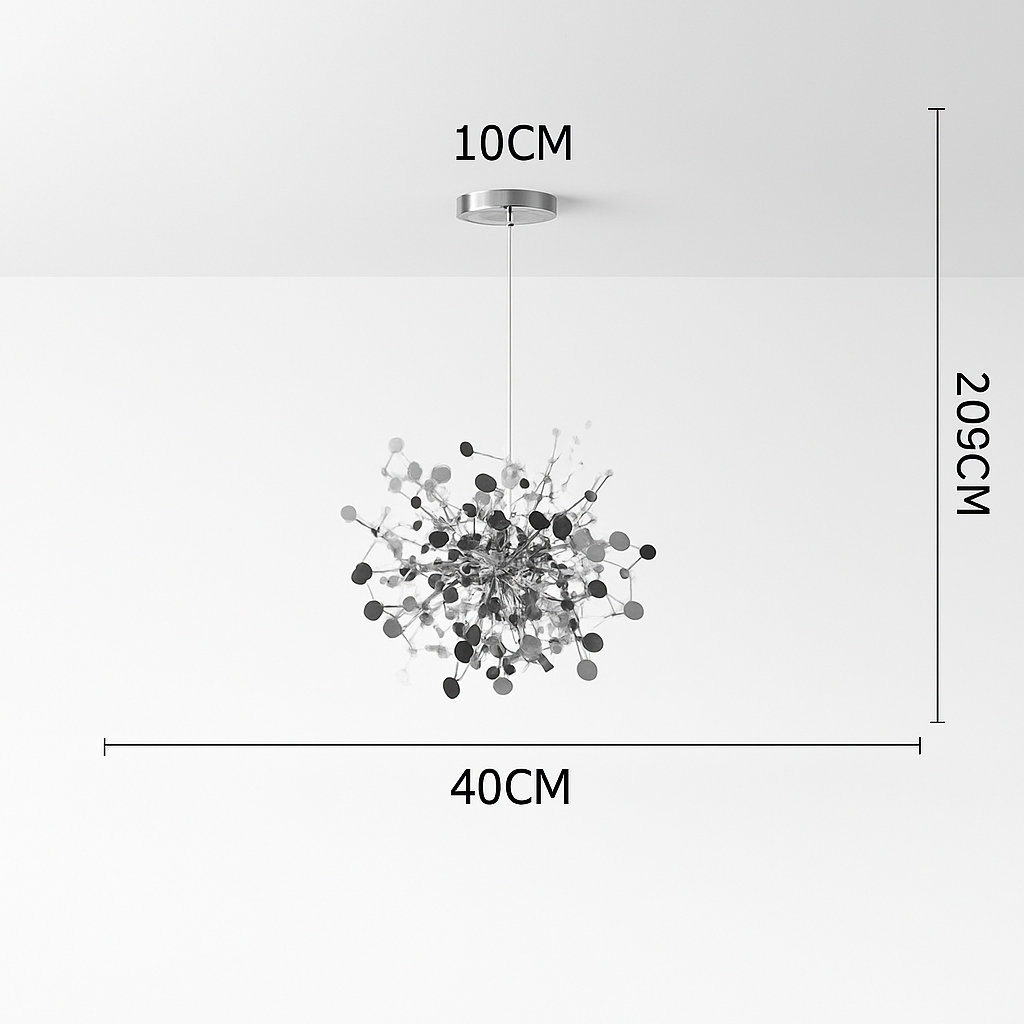 lustre nordique moderne avec lumières led pour décoration intérieure