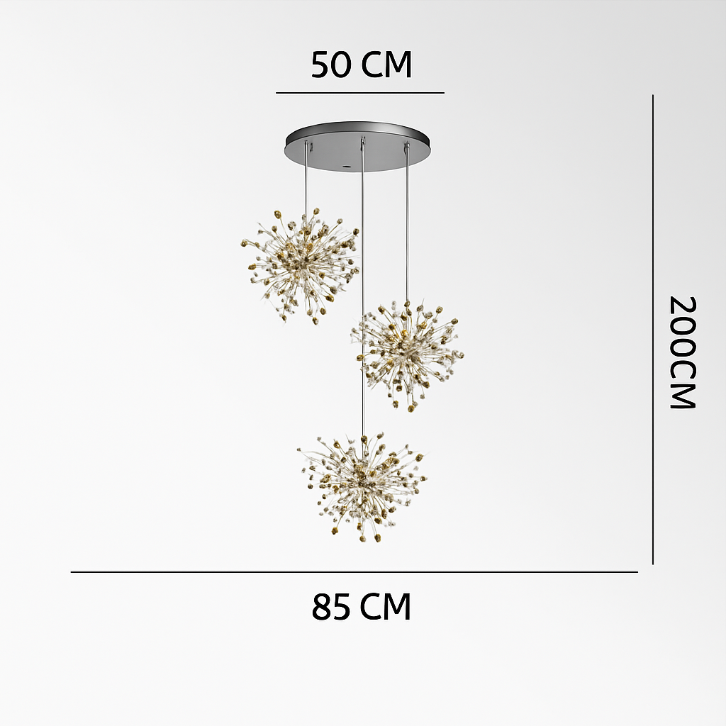 lustre nordique moderne avec lumières led pour décoration intérieure