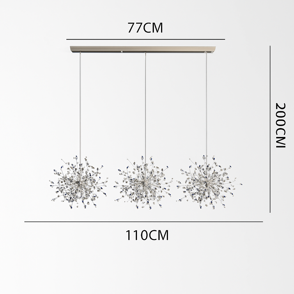 lustre nordique moderne avec lumières led pour décoration intérieure