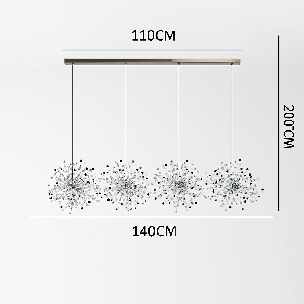lustre nordique moderne avec lumières led pour décoration intérieure