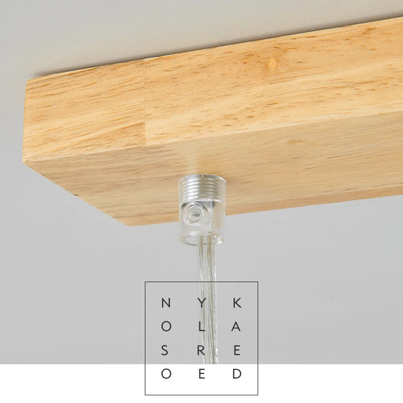 lustre nordique moderne en bois pour intérieur élégant
