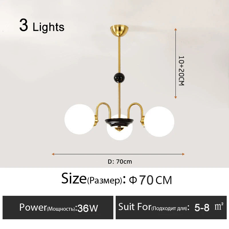 lustre nordique moderne en chrome avec éclairage led