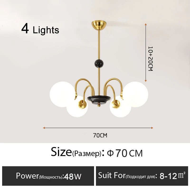 lustre nordique moderne en chrome avec éclairage led