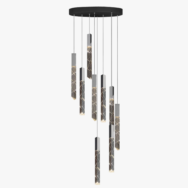 lustre nordique moderne en cristal pour espaces contemporains