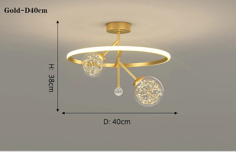 lustre nordique moderne à led simple boule pour éclairage intérieur