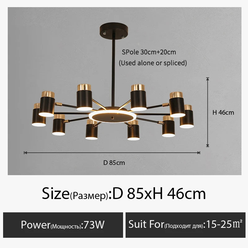 lustre nordique moderne pour éclairage intérieur décoratif