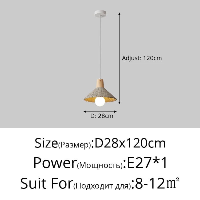 lustre nordique pastoral multi-têtes lampes décoratives simples