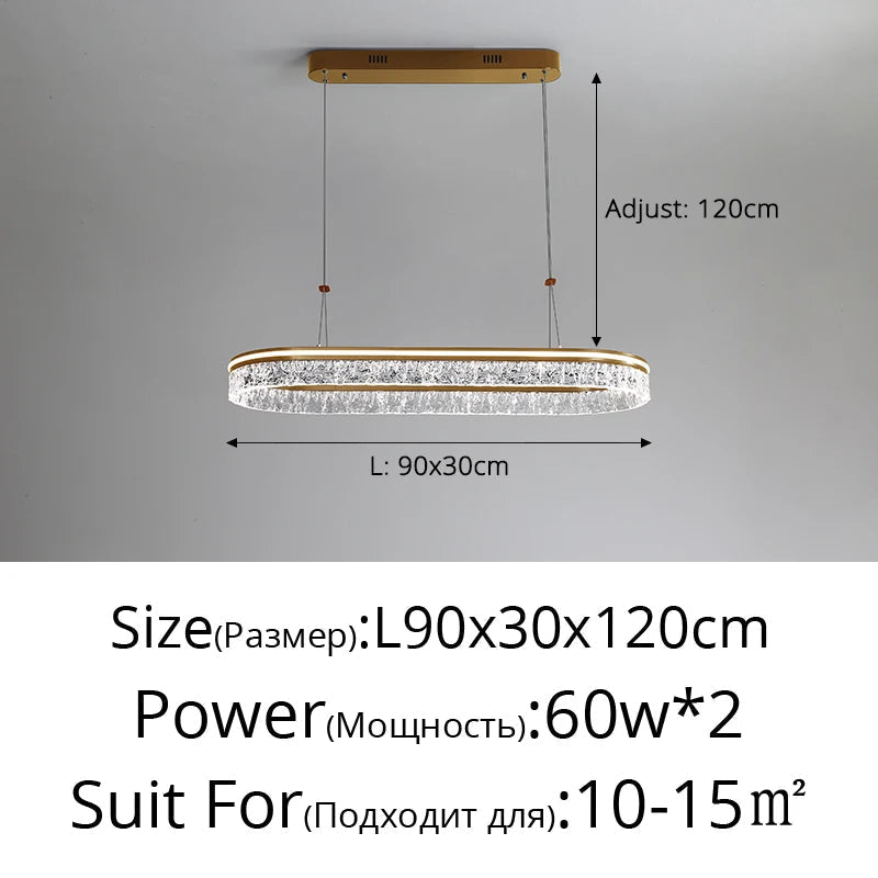 lustre nordique personnalisé spectre complet moderne pour table à manger
