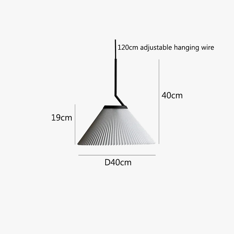 lustre nordique plissé suspension led pour décoration intérieure