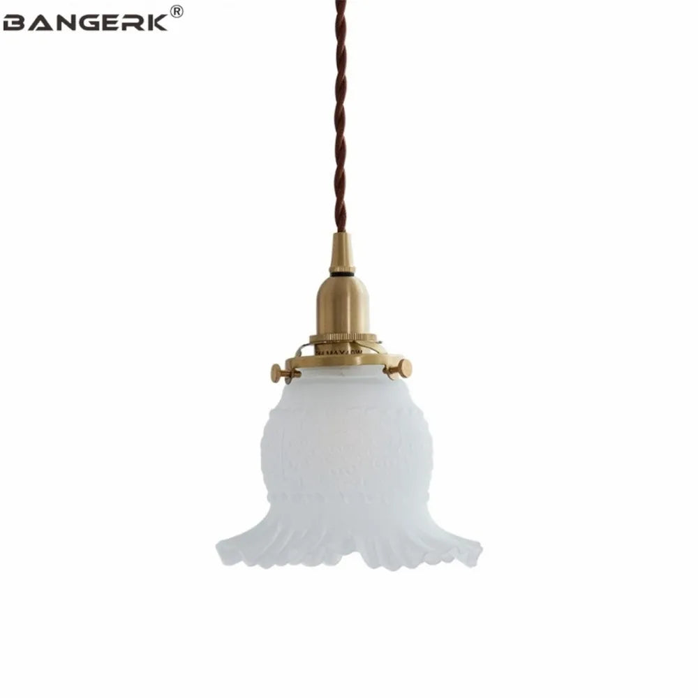 lustre nordique rétro en verre pour décoration intérieure