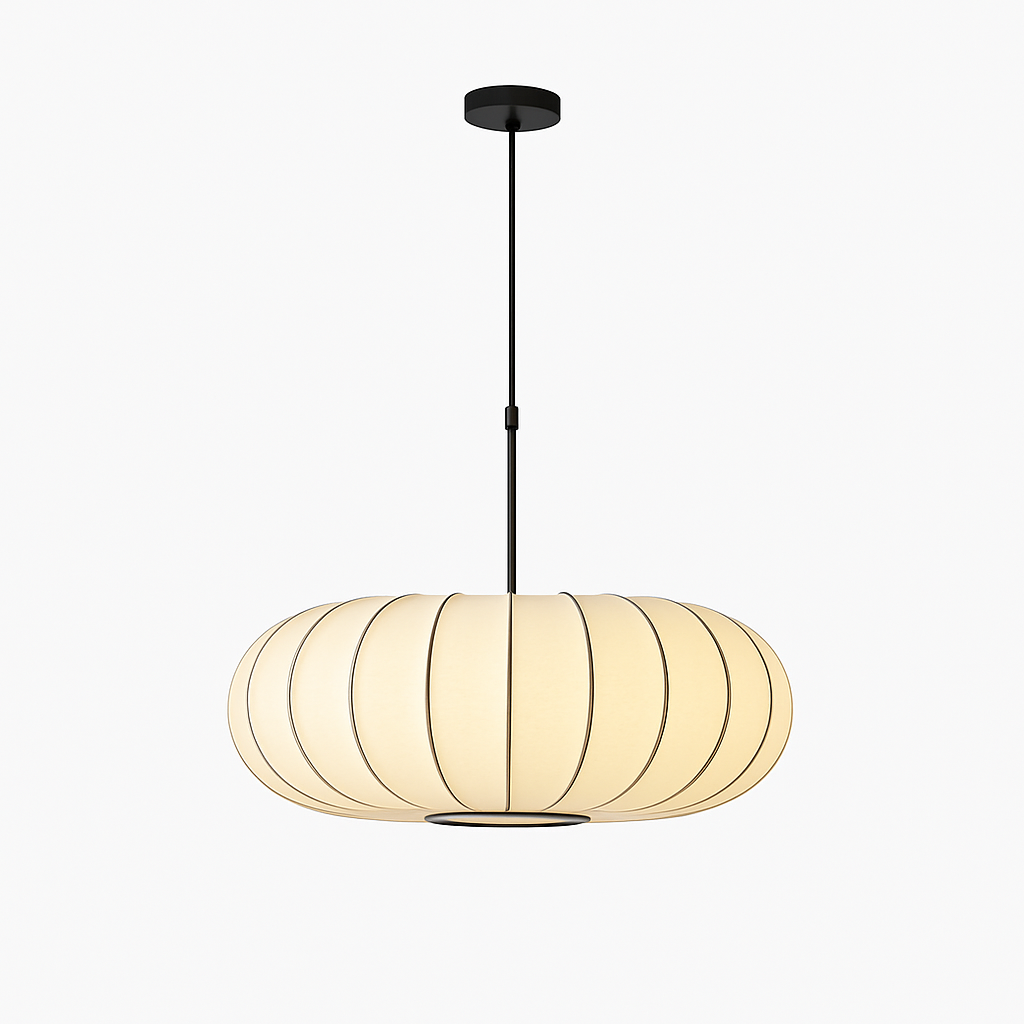 lustre nordique simple wabi sabi en soie led loft