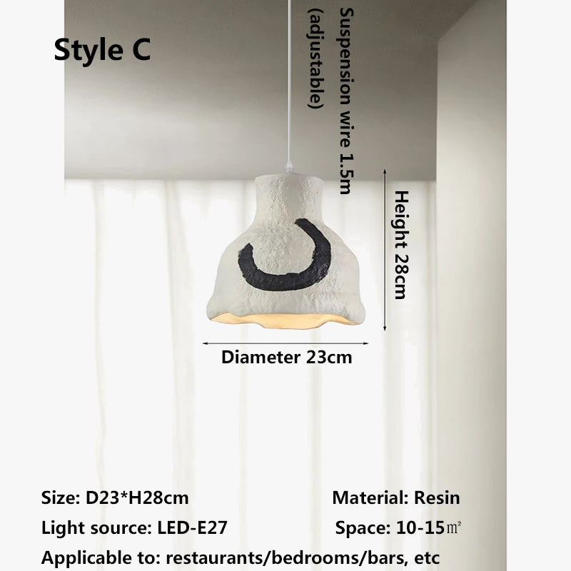 lustre nordique wabi sabi design moderne éclairage décoratif pour café
