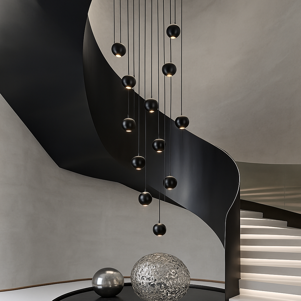 lustre orb design circulaire décoratif pour penthouse