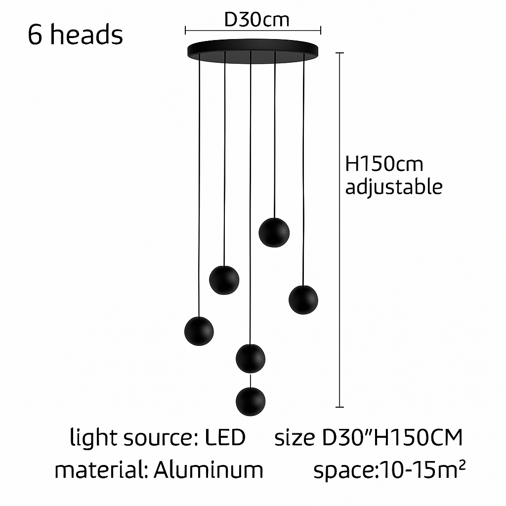 lustre orb design circulaire décoratif pour penthouse
