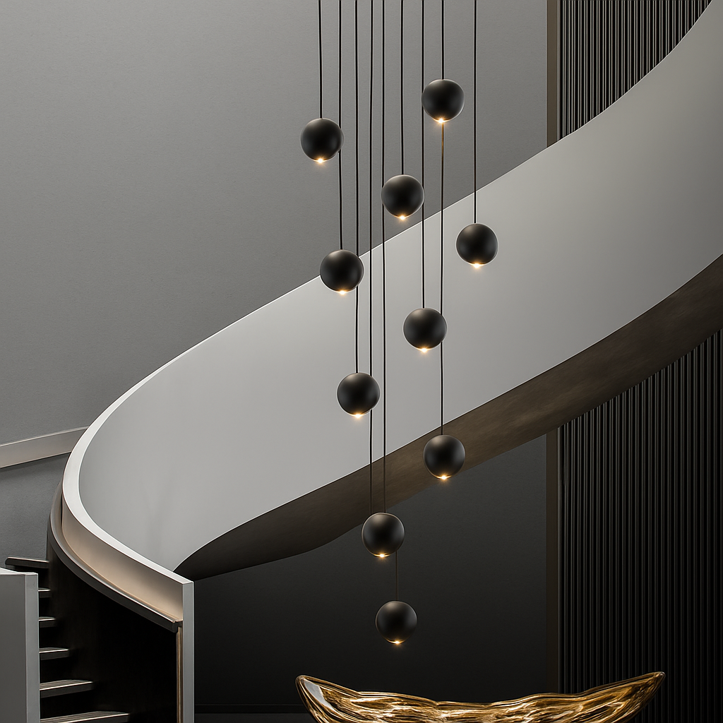 lustre orb design circulaire décoratif pour penthouse