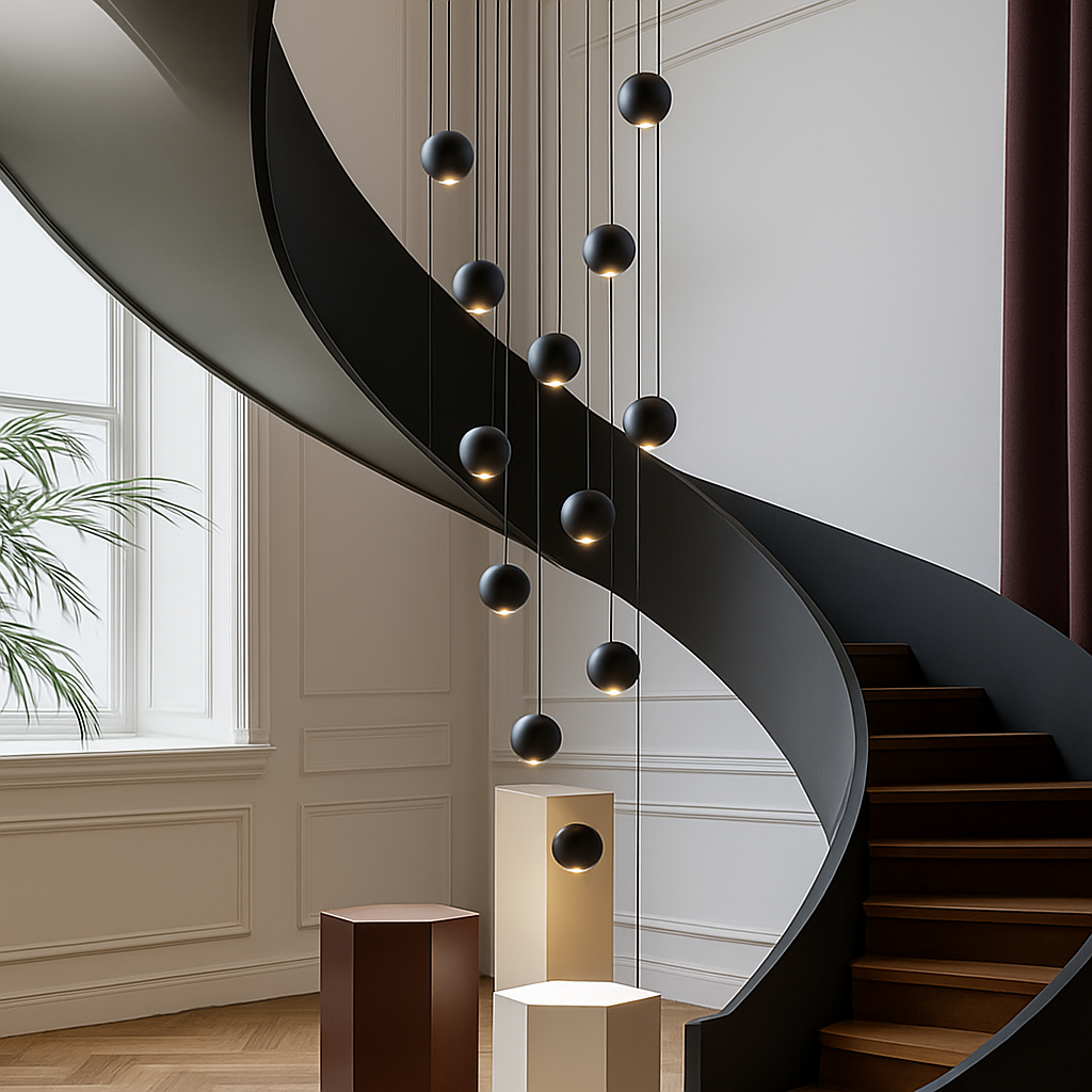 lustre orb design circulaire décoratif pour penthouse