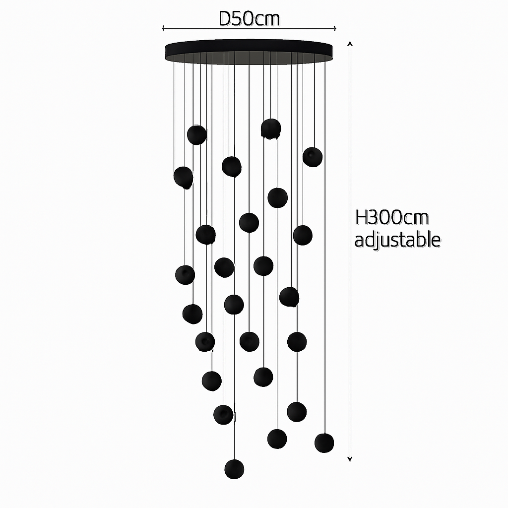 lustre orb design circulaire décoratif pour penthouse