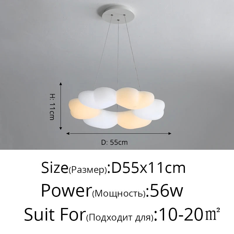 lustre à pétales nordique romantique pour une ambiance chaleureuse