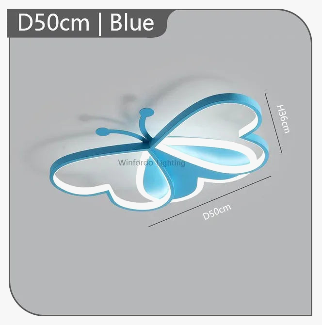 lustre papillon led pour enfants avec intensité variable