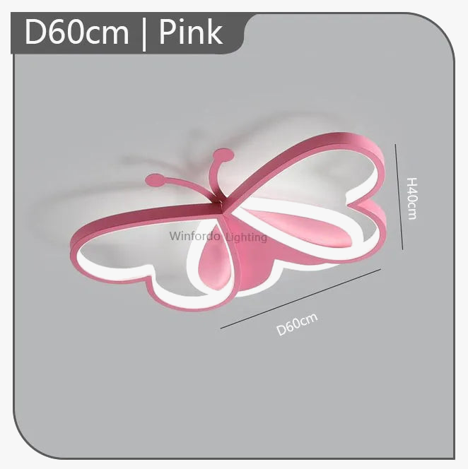 lustre papillon led pour enfants avec intensité variable