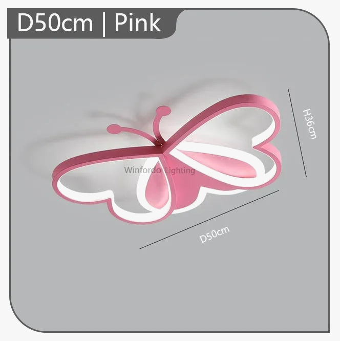 lustre papillon led pour enfants avec intensité variable