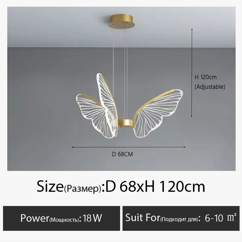 lustre papillon moderne créatif lampe décorative intelligente