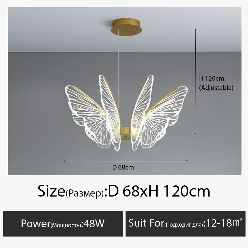 lustre papillon moderne créatif lampe décorative intelligente