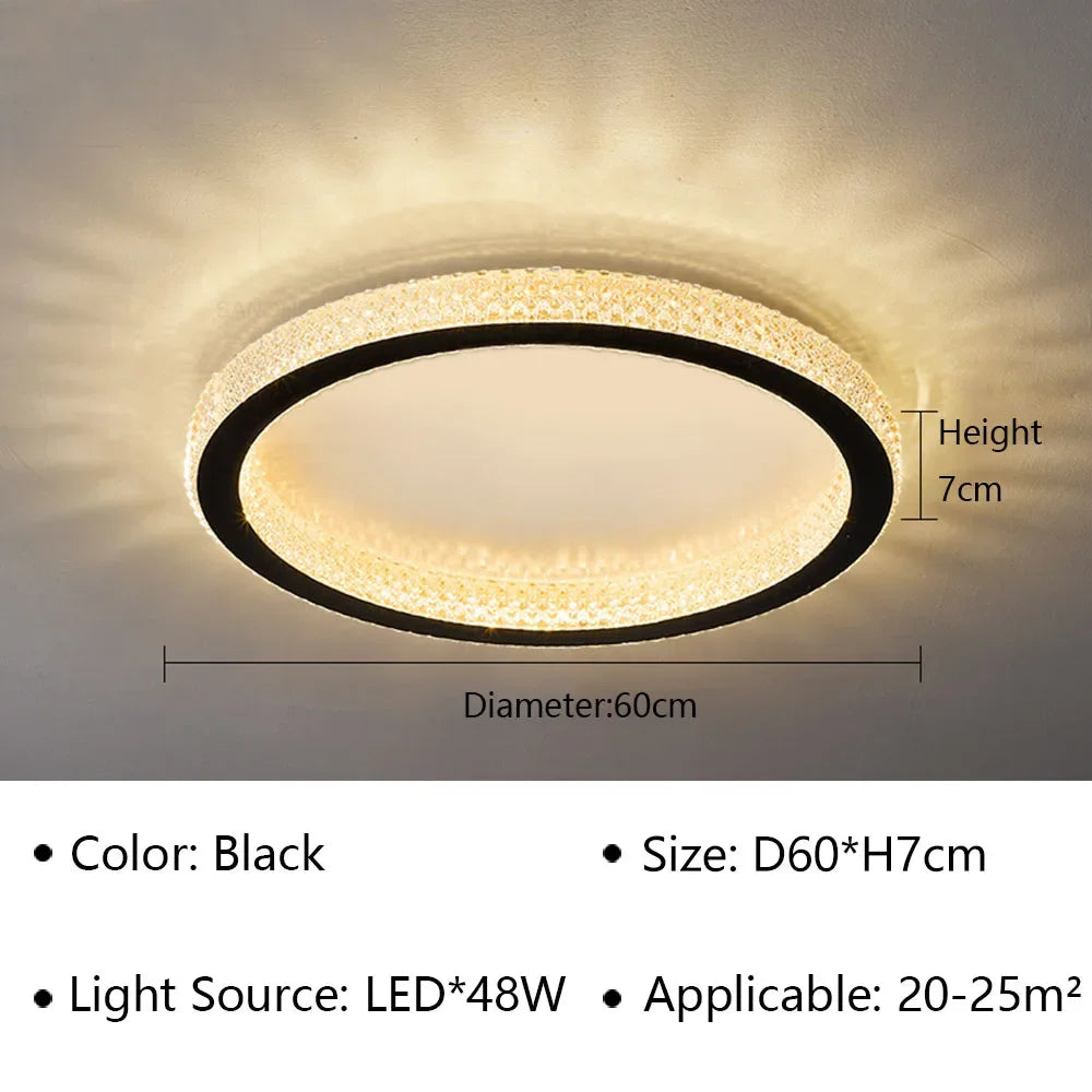 lustre plafond moderne à leds pour intérieur décoratif