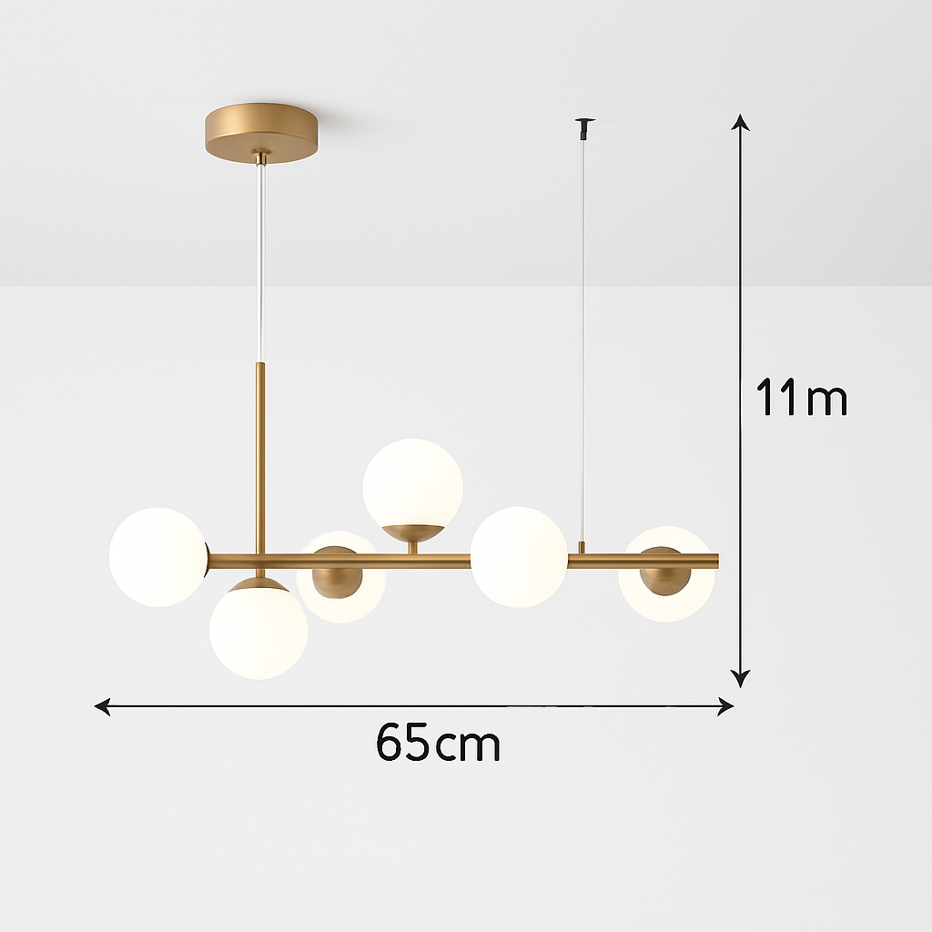 lustre post-moderne créatif en verre suspendu avec bande longue