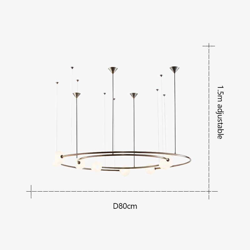 lustre postmoderne créatif minimaliste éclairage anneau rond design élégant