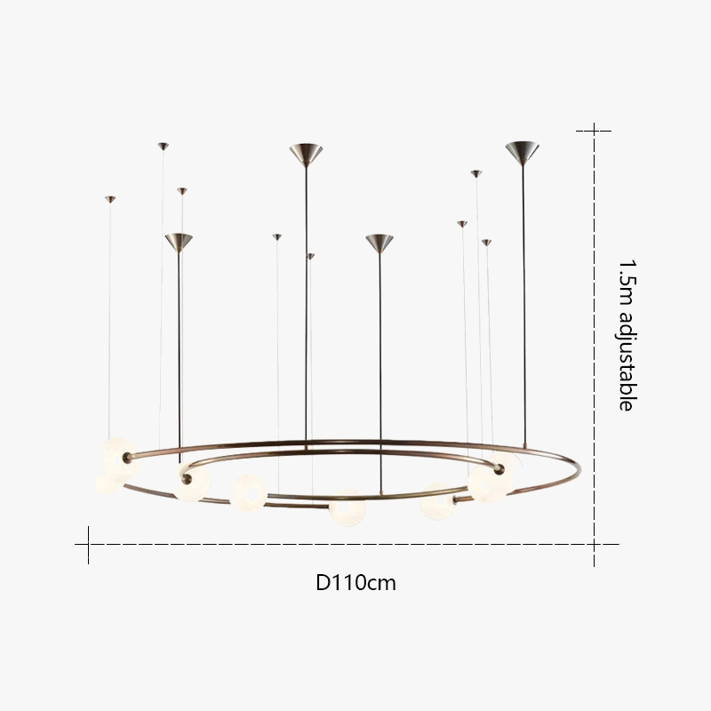 lustre postmoderne créatif minimaliste éclairage anneau rond design élégant