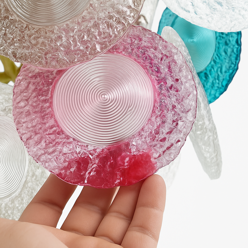 lustre postmoderne en fer et verre coloré design élégant pour éclairage intérieur