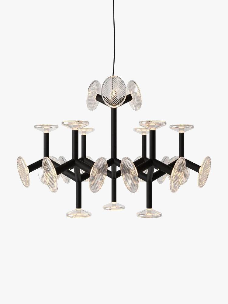 lustre postmoderne en verre style américain pour décoration intérieure