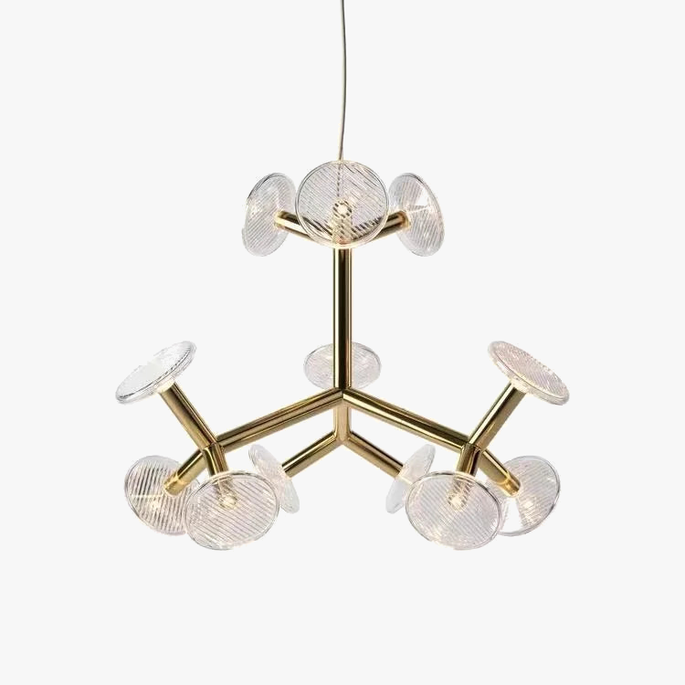 lustre postmoderne en verre style américain pour décoration intérieure