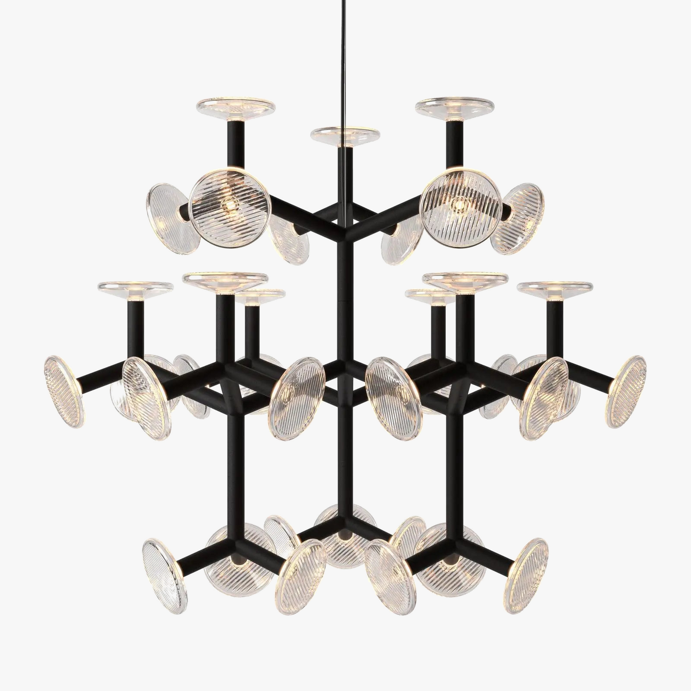 lustre postmoderne en verre style américain pour décoration intérieure