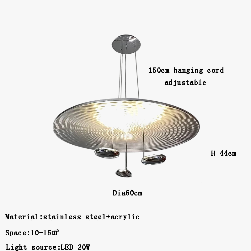 lustre postmoderne italien en forme de goutte led créative