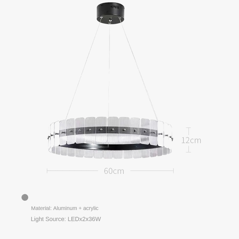 lustre postmoderne minimaliste avec anneau circulaire créatif