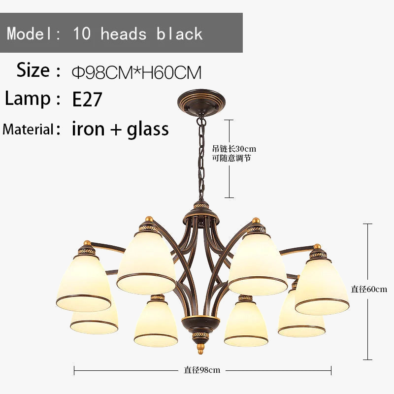lustre rétro américain pour un éclairage de style campagnard