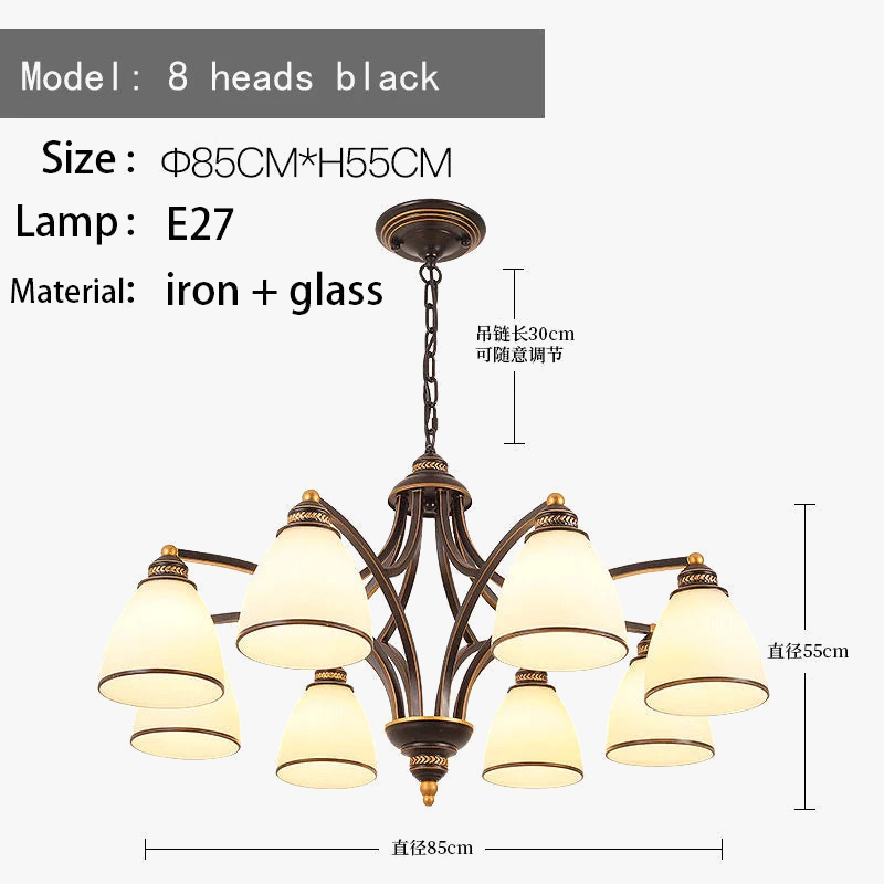 lustre rétro américain pour un éclairage de style campagnard